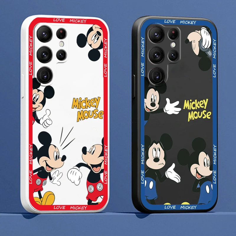 

Liquid Rope Funda Mickey Minnie Mouse Cartoon Phone Case For Samsung Galaxy S22 S21 S20 FE S10 Note 20 10 Plus Lite Ultra 5G
