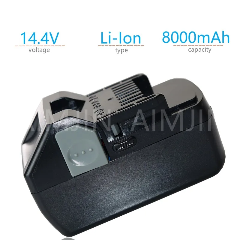 Сменный литий-ионный аккумулятор 14,4 В 8000 мАч для Hitachi BSL1430 CJ14DSL BSL1440 CR14DSL BSL1415 DDS14DSL