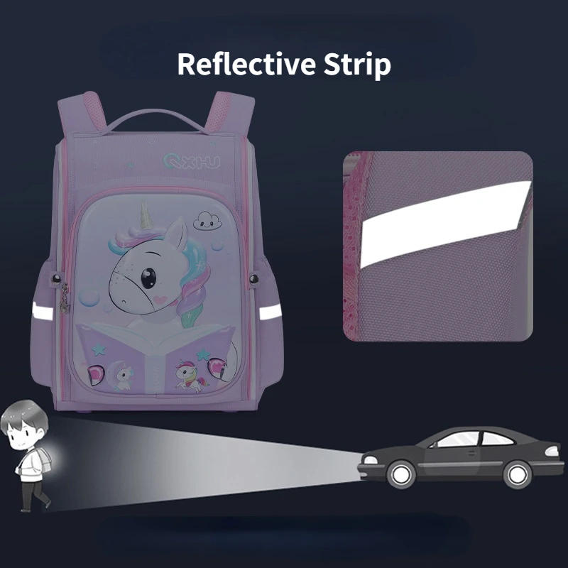 Cute Unicorn Children Anime Backpacks for Grades 1-6 Primary Girls Boys Schoolbags Cartoon Large Capacity Backpack Sac Licorne