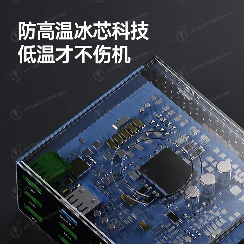 Фото Настольная зарядная станция на 40 Вт с шестью USB-портами и LED-дисплеем, блок питания 5В/2.4А для портативной электроники №3
