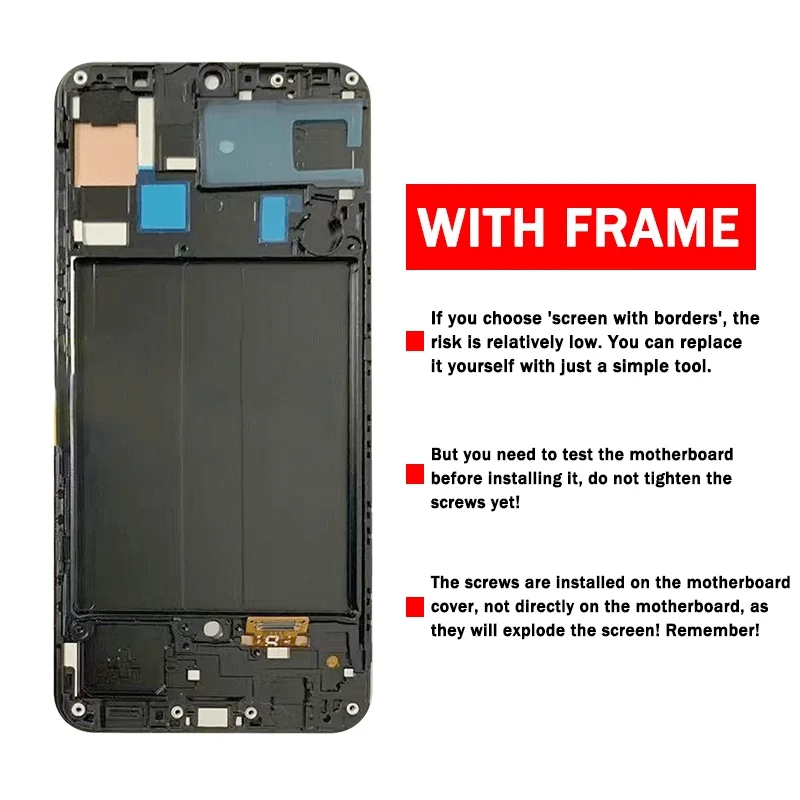 Фото 6,4-дюймовый Super AMOLED для Samsung A50 ЖК-дисплей A505 SM-A505FN/DS SM-A505F/DS Замена цифрового сенсорного экрана №2