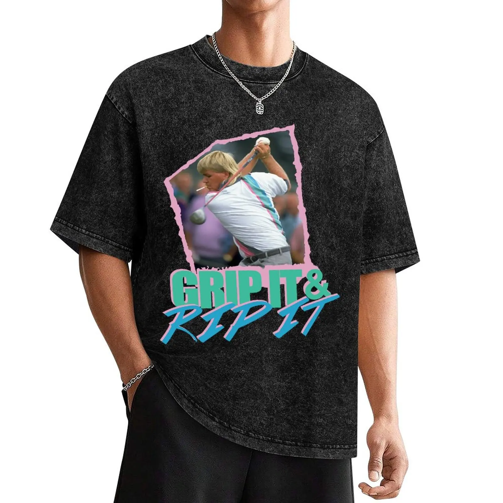 John Daly Grip It And Rip унисекс для мужчин и женщин футболка тяжелая вес летняя одежда