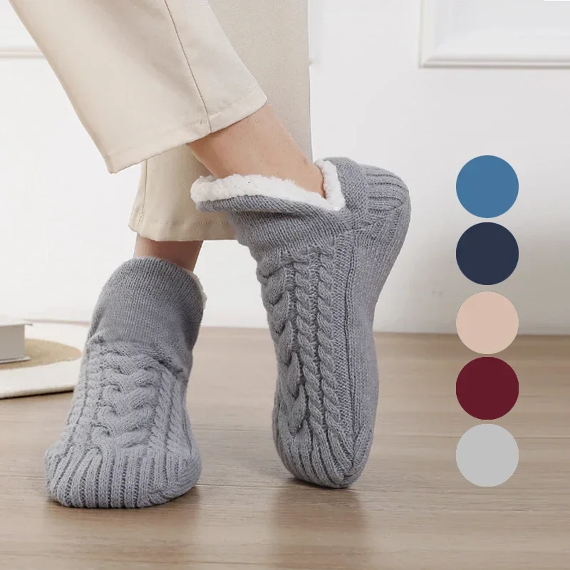 

Men Shoes Winter Warm Slippers For Home Floor Socks Slippers Indoor Fashion Plush Man Slippers Boots Thicken Bedroom Home Shoes