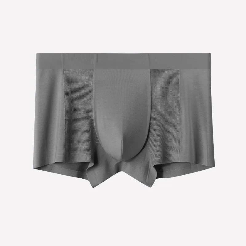 Men's Underwear Ice Silk Men's Summer Breathable Anti Flat Corner Pants 3PCS