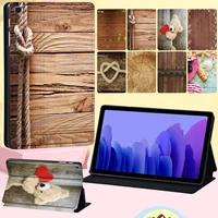 tablet case for samsung galaxy tab a8 10 5 2022 x200 x205a7 10 4 t500 t505 2020 wood series shell leather stand cover stylus