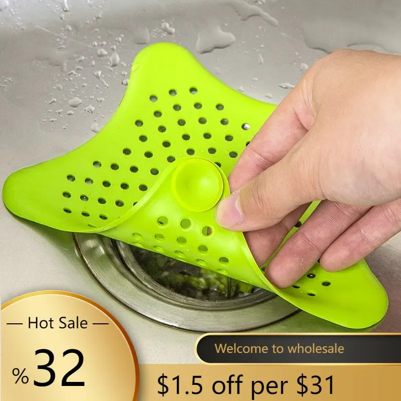 

Силиконовое ситечко для слива волос, кухонная решетка для раковины, стопор для раковины в ванной, душа, ловушка для волос, фильтр для кухни