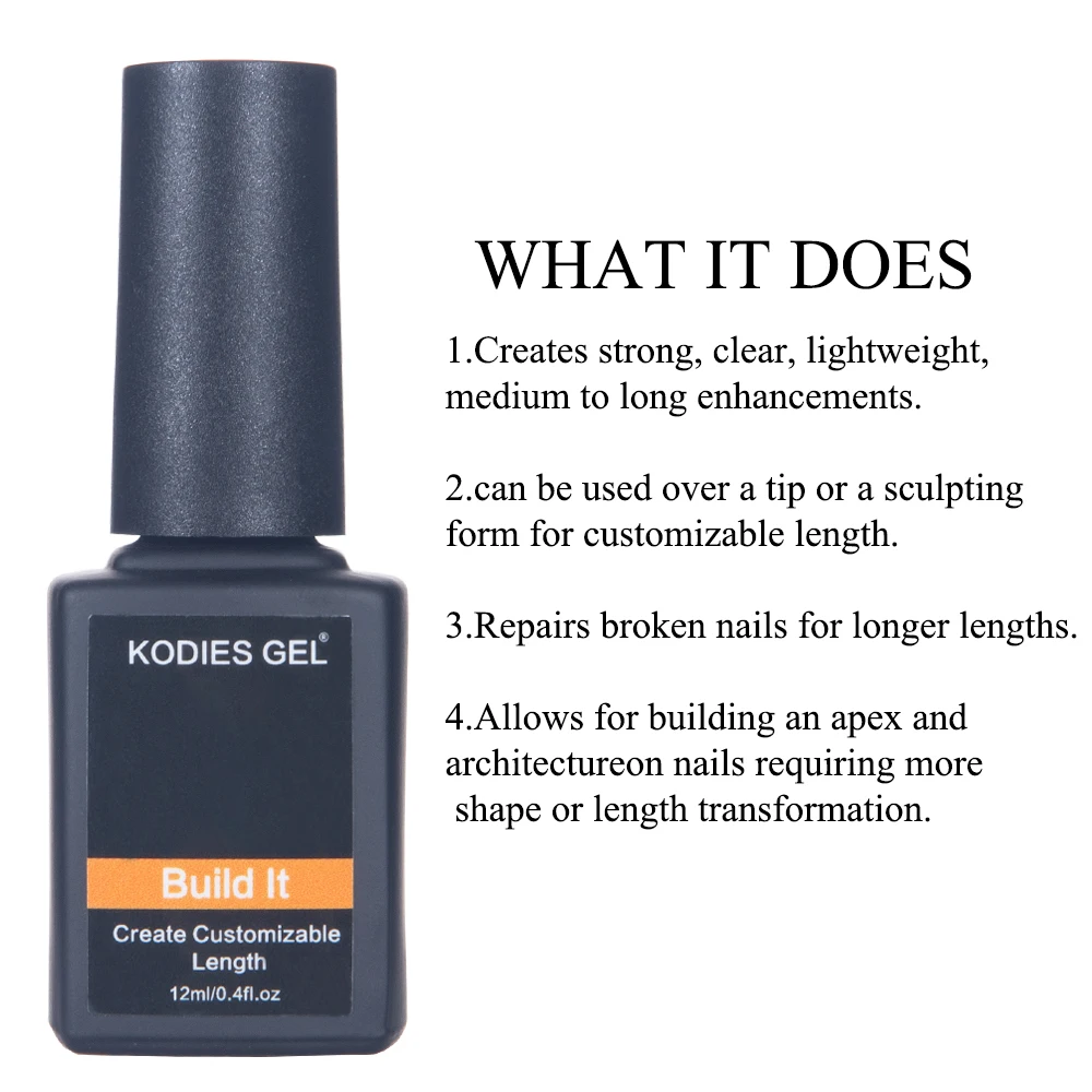 Гель KODIES для наращивания ногтей прозрачный гель кисть Маскировочная натуральные
