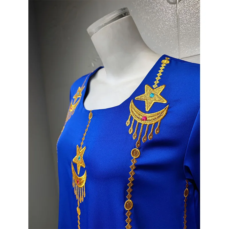 Middle Eastern Muslims Embroidered Abaya Islamic Robes Eid Al Fitr Arab Nationalities Dubai Muslim Fashion Vestidos Musulmanes
