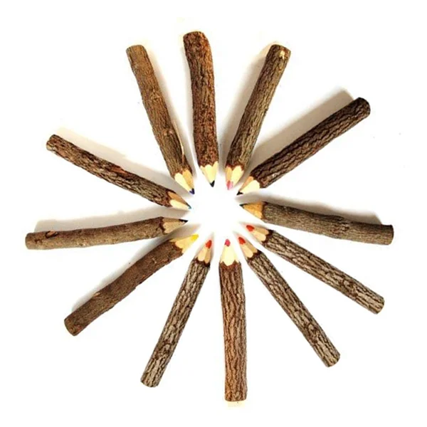 

10pcs 9-10cm Tree Branch Colored Pencils Art Drawing Oil Base Pencil Set for Artist Sketch (Mixed Color)