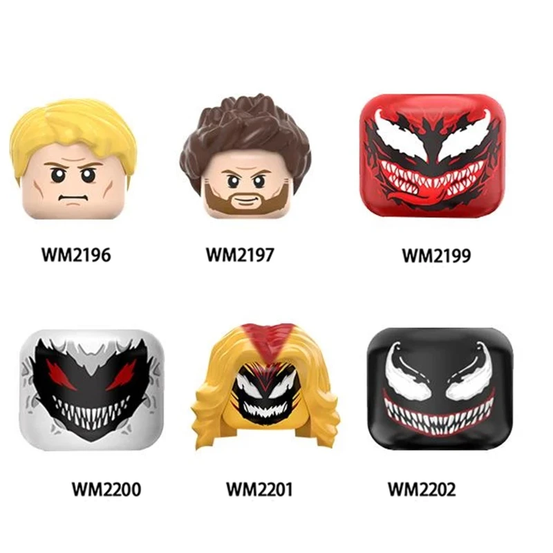 

1PCS Single MOC WM6120 Movie Series Building Blocks Accessories Head Hair Children Toys Gifts -046 -148-150