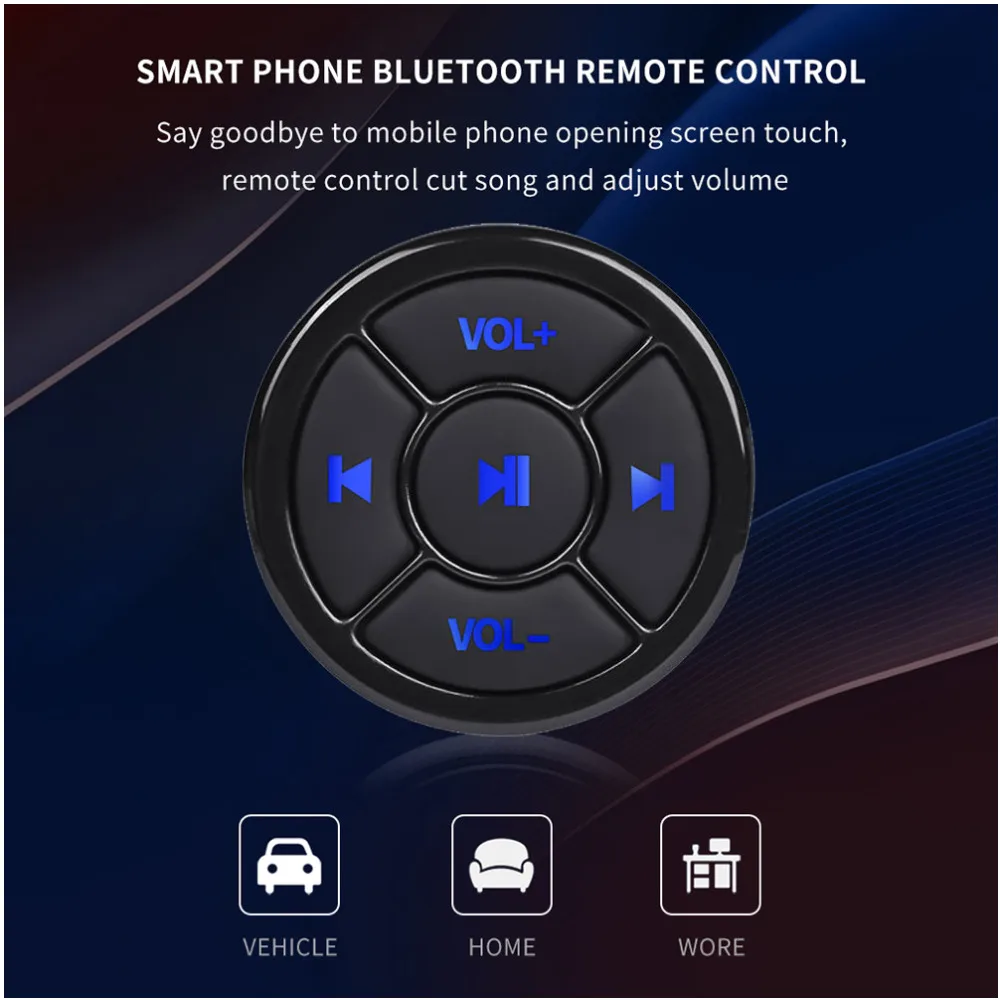 

Беспроводной Bluetooth медиа-контроллер с кнопкой дистанционного управления автомобиль мотоцикл велосипед руль MP3 музыка воспроизведение музыки для IOS Android телефон планшет