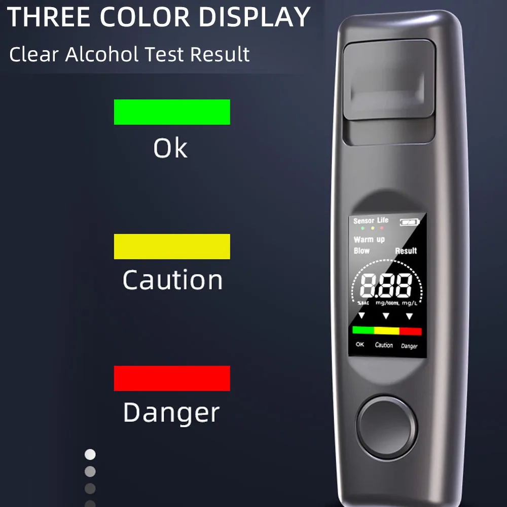 

Высокоточный детектор спиртов, бесконтактный Тестер дыхания 10s, Высокочувствительный электронный Алкотестер с быстрым реагированием