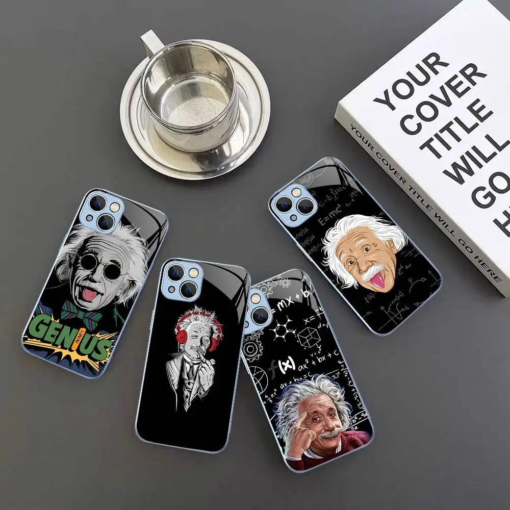 Фото Знаменитое закаленное стекло Physicist E-EinsteinS для Iphone 14 13 12 11 Pro Mini XS MAX 14Plus X XS XR Fundas №3