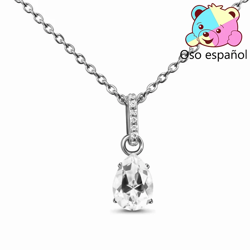 

Spanish Bear Original Pendants and Necklaces for Women silver 925 Real Fine Luxury Quality Jewelry 2022 Crystals Pearl Chain