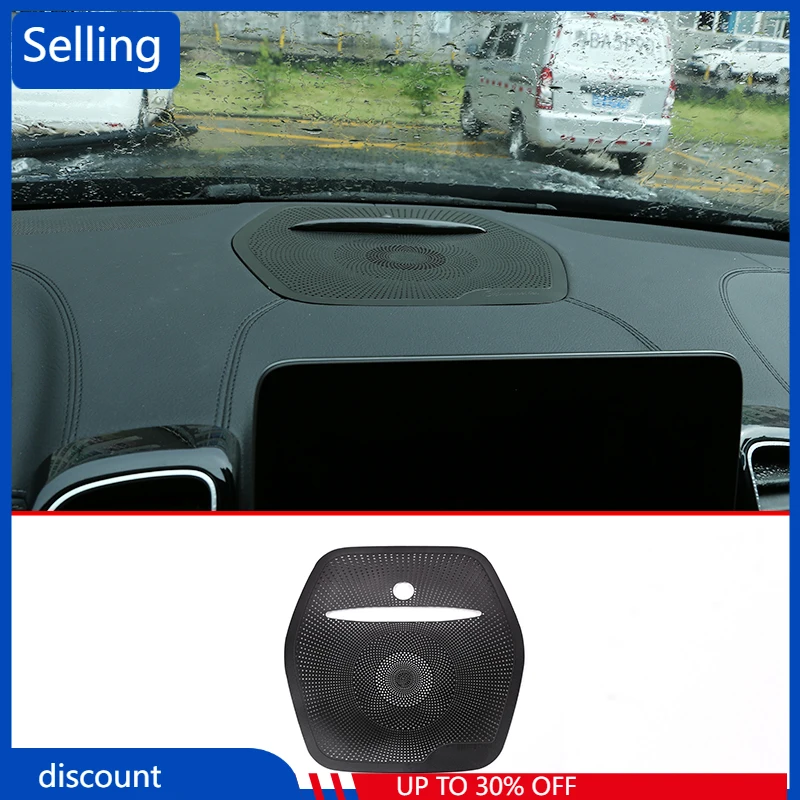 

Автомобильные аксессуары для Mercedes Benz GLE ML W166 GL X166 GLS, Черный алюминиевый сплав, приборная панель, громкоговоритель, декоративная крышка, отде...