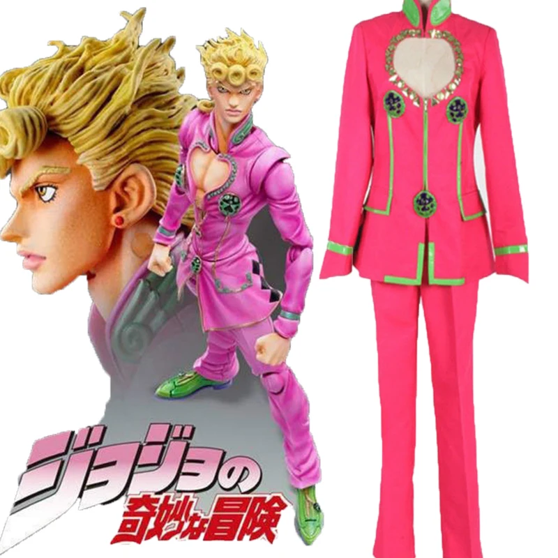 

Anime JOJO'S Bizarre Adventure Giorno Giovanna Golden Wind Uniform Suit Cosplay Costume Christmas Birthday Party Adult Gifts