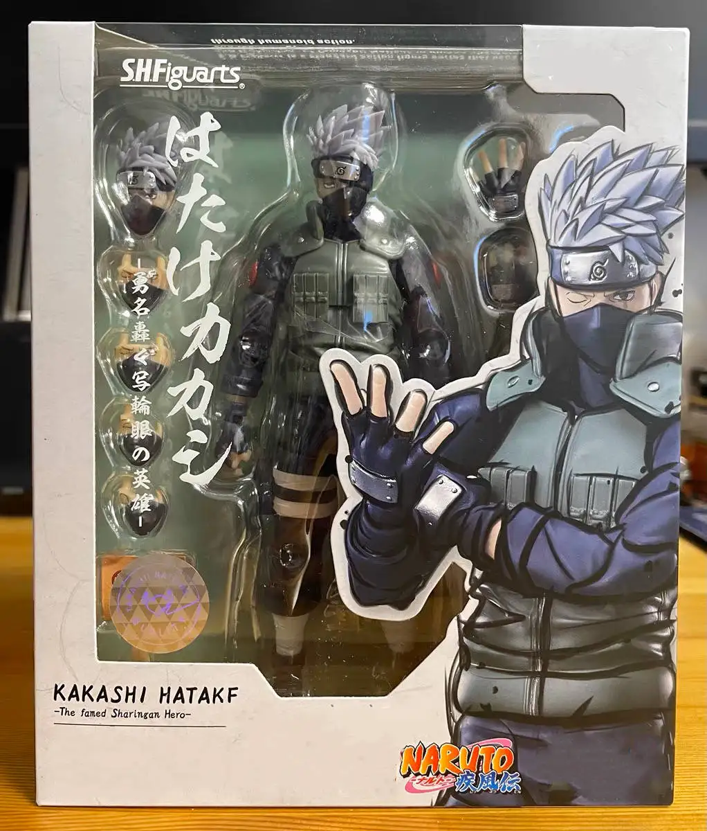 

Bandai Naruto：Shippūden Anime Figure SHF Hatake Kakashi 2.0 The Hero of Sharingan Action Figure Toys Bookshelf Ornament