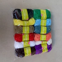 handmade woolen 12 colors mixed childrens diy colorful milk sweet soft cotton crochet yarn knitted sweater scarf roving
