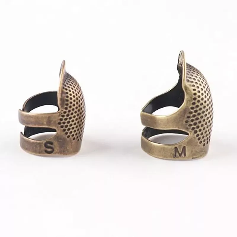 

For Household Bronze Sewing Tools Finger Protector Thimble Retro Style Needles Ring DIY Handworking Needle Craft Adjustable