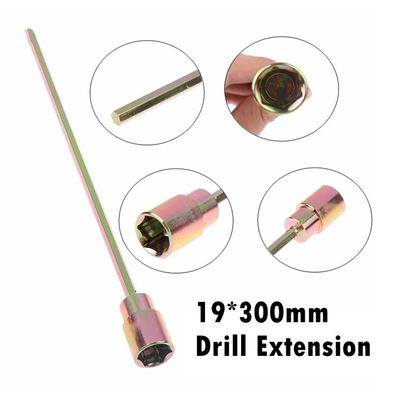 

1 шт. удлинитель торцевой ключ 19 × 300 мм шестигранный адаптер торцевой угловой устойчивый сматыватель для ножек автофургона удлинитель для дрели для ремонта автомобиля