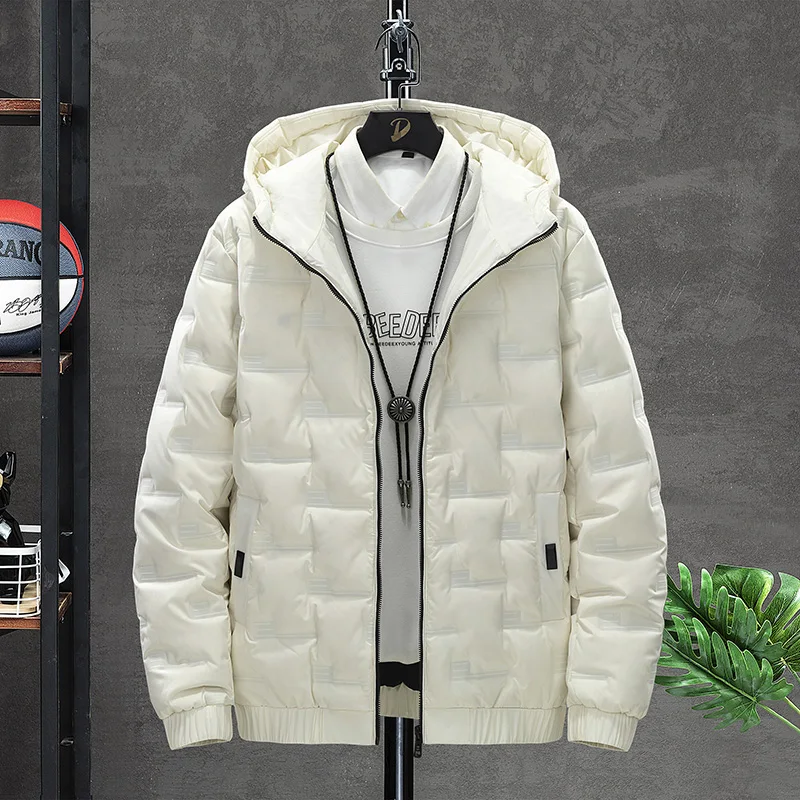 large down jacket men's white duck down 2022 new down cotton clothes fashion brand autumn and winter lightweight