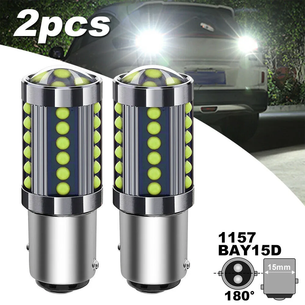 

0.23A 1157 LED Bulb 2 Pcs 3W Aluminum BAY15D Brake DC/AC 12V-24V Light