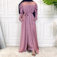 dubai open abaya turkey muslims women dress kimono cardigan robes solid color clothes for muslim women abaya saudi arabia