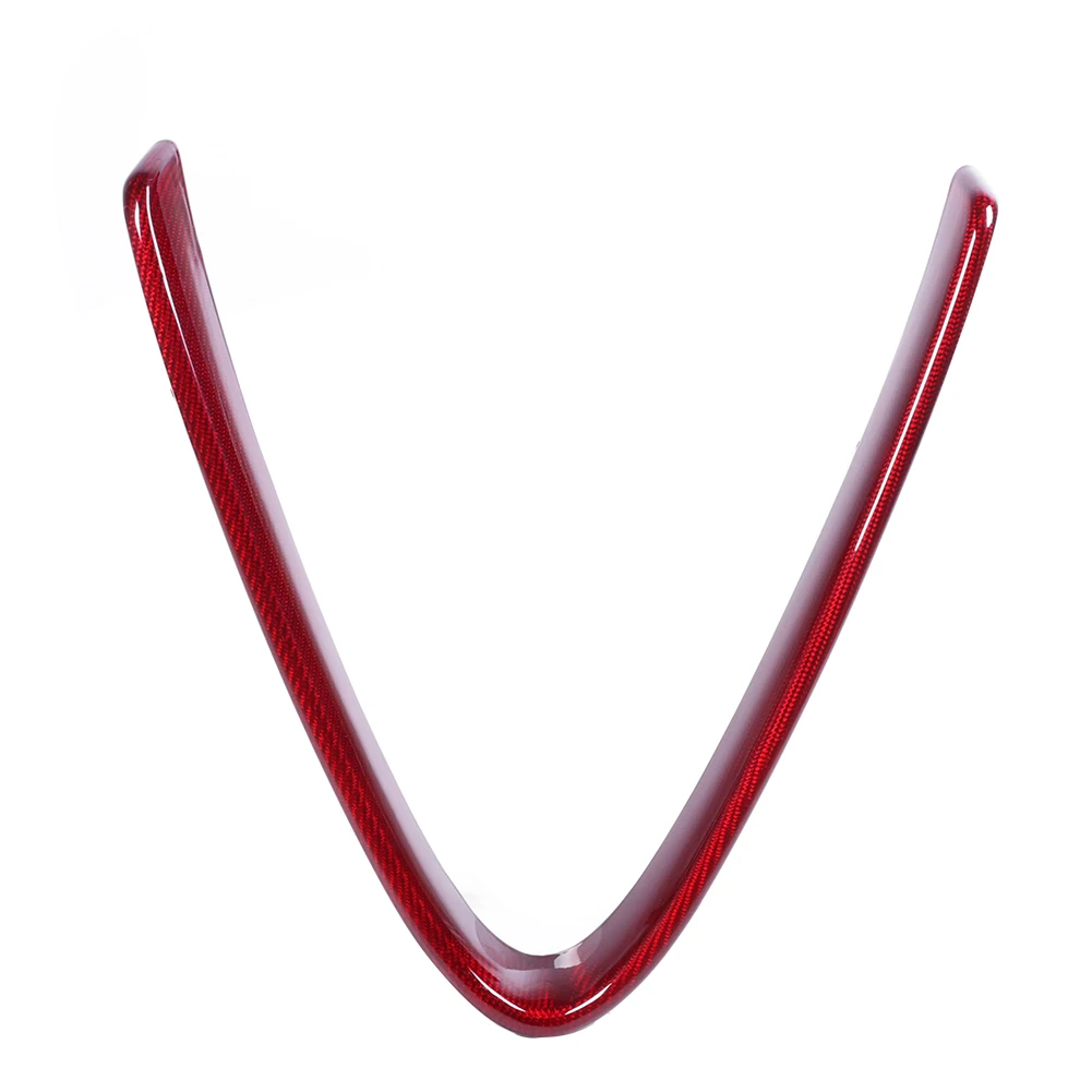 

Carbon Fiber Front Grill Cover V shaped Grille Trim Fit for Alfa Romeo Giulia 2017-2020 Red