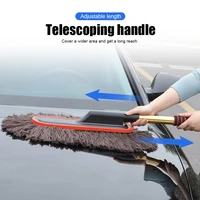 hot car telescopic wax drag microfiber dust brush garage dual purpose dust broom cleaning supplies for car home cleaning tool