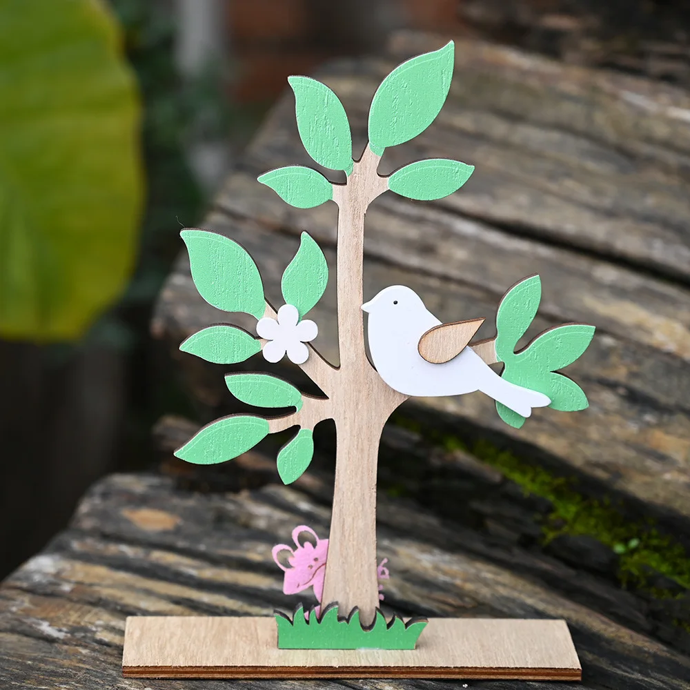 

Creative New Easter Decorations, Wooden Tree Ornaments, Easter Bird Ornaments, Assembling Ornaments