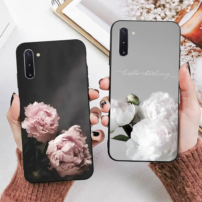 

Peonies beautiful flower Phone Case for Samsung Note 5 7 8 9 10 20 pro plus lite ultra A21 12 72
