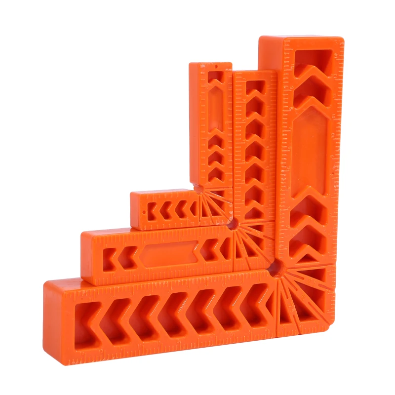 

1Pcs 90 Degree Right Angle Auxiliary Locator 3 4 5 Inch Woodworking Tools Plastic Square Angle Ruler Holder Plastic Square