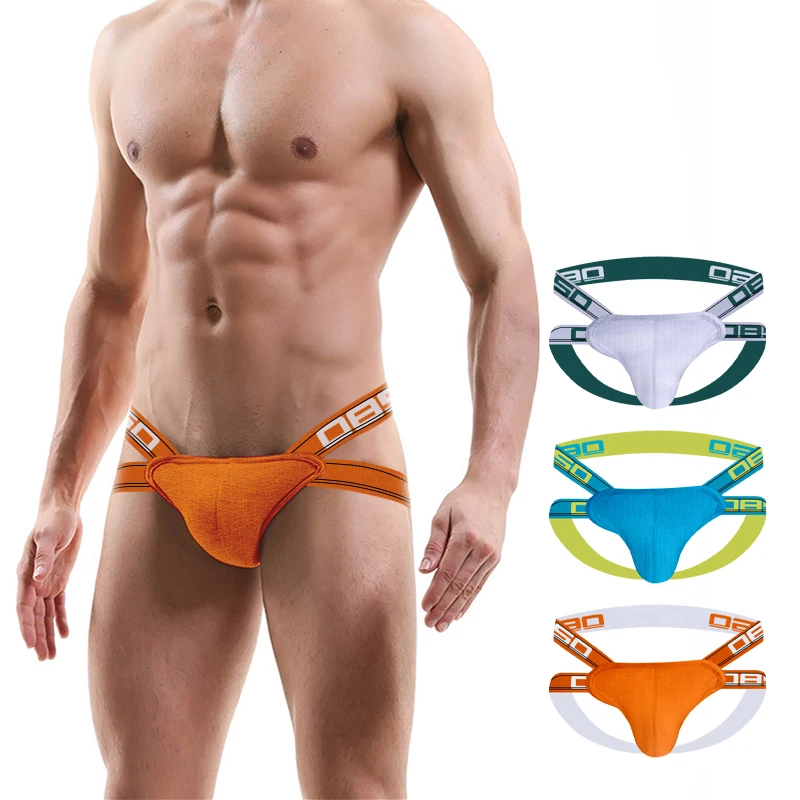

2022 New Gay Jockstrap Sexy Underwear Men Thong String Cotton Breathable Sissy Panties Mens Thongs Bikini Male Lingerie BS3137