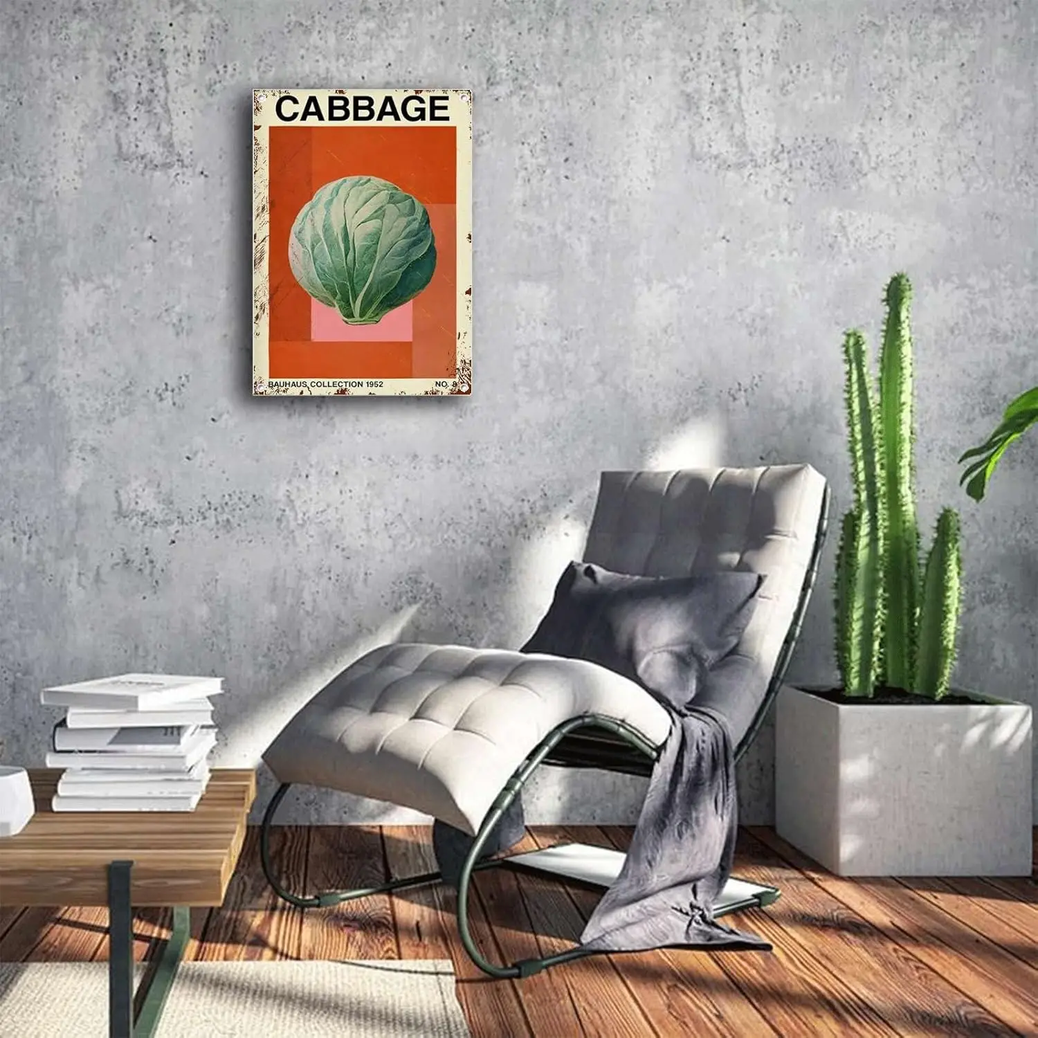 Tn Sgn Ретро Vegetble rt Plnt Crrot Eggplnt Cbbge Onon pes Vntge Style Metl Wll Decortve 8x12nch