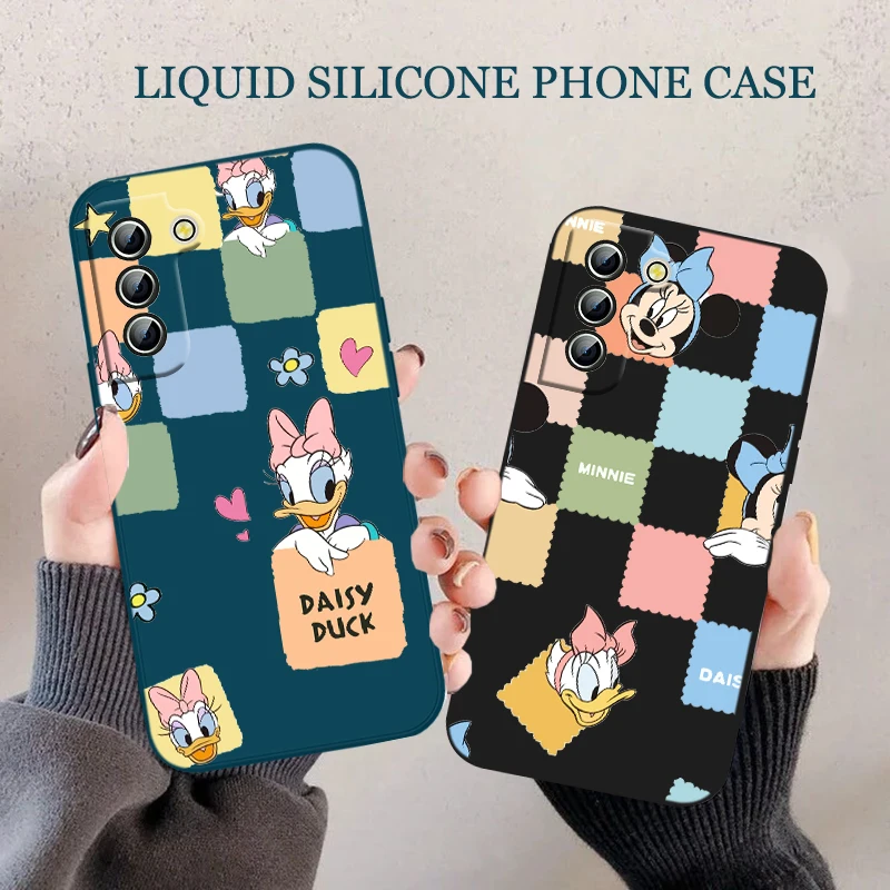 

Disney Donald Duck Phone Case For Samsung Galaxy S10 S10e S20 S21 S22 Plus Lite Ultra FE 4G 5G Liquid Rope Iuxury Silicone Soft