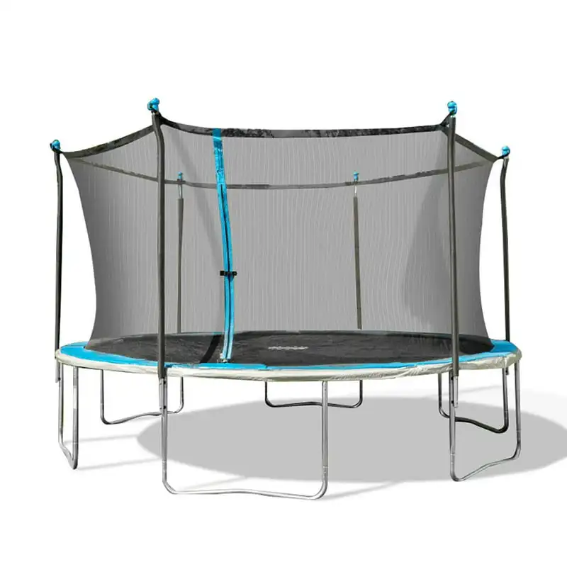

14' Trampoline with Flashlight Zone For Outdoor Sport Teens Girls and Boys