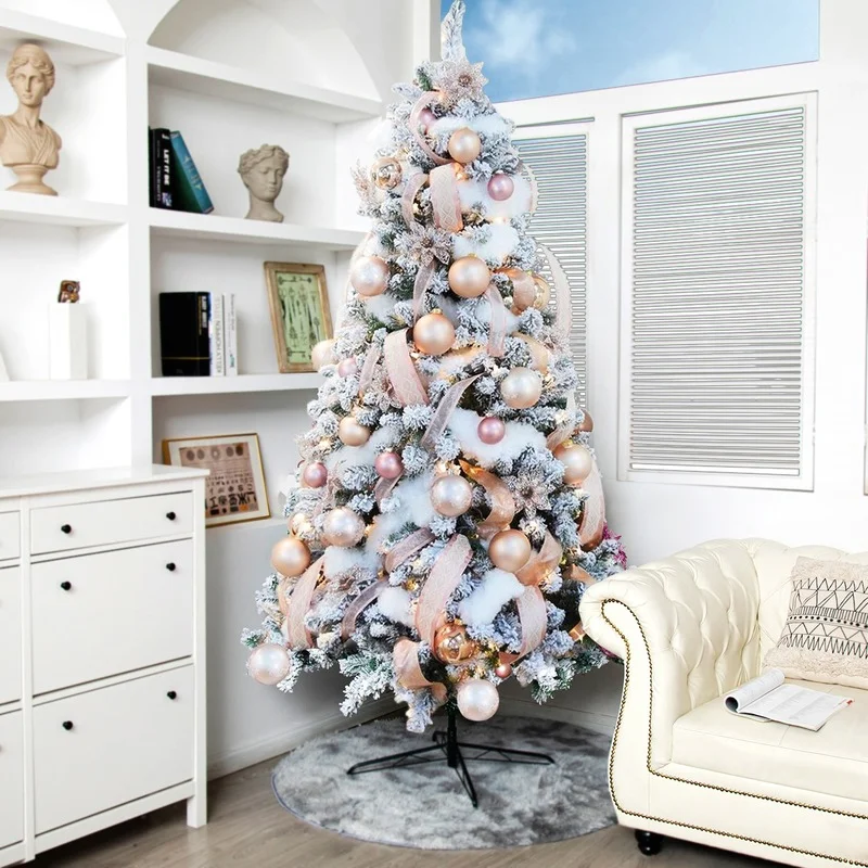 

Artificial Flocking Christmas Tree Luxury 12.m 1.5m 1.8m New Year Encrypted Christmas Tree Ornaments Gifts Kids arvore de natal