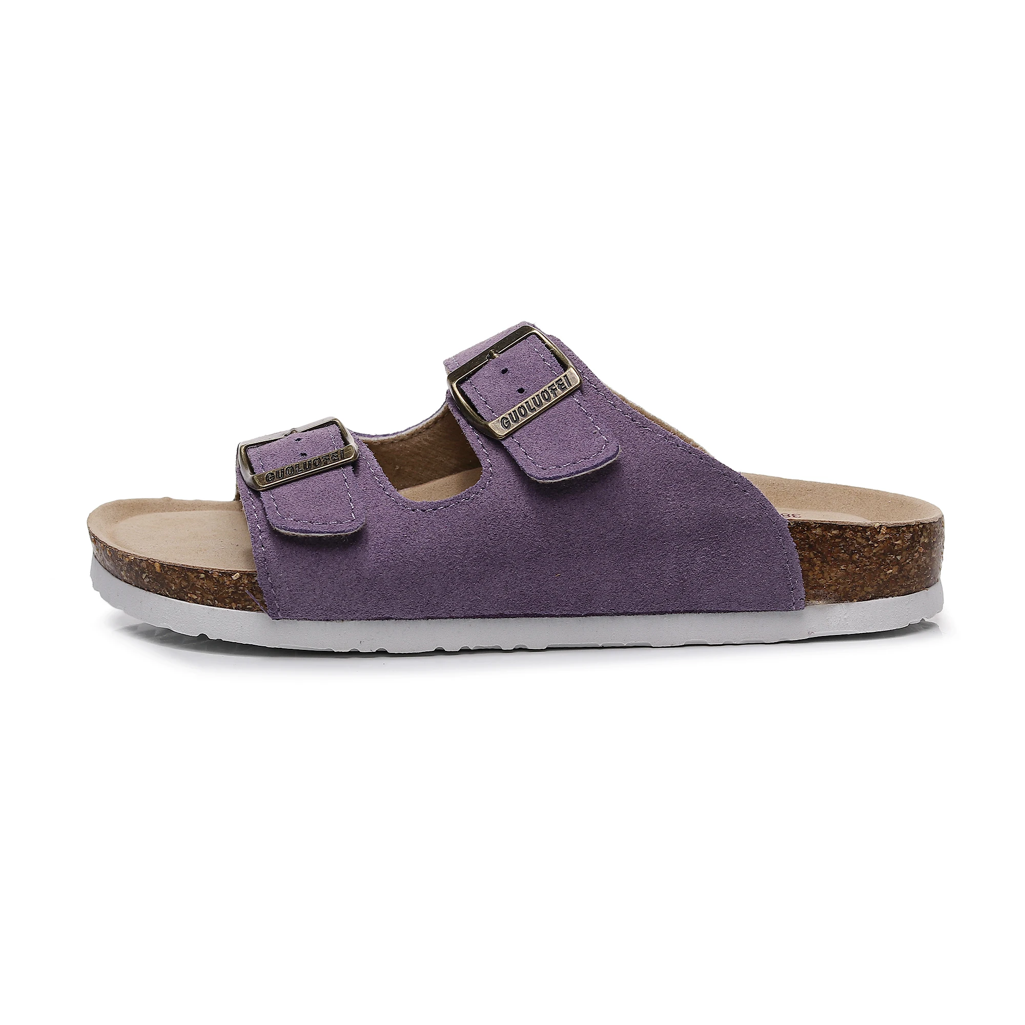 Сандалии женские на плоской подошве босоножки с ремешком и двойной пряжкой