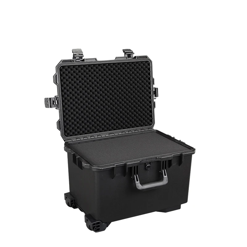 Protective Case Plastic Instrument and Equipment Packing Box Moisture-Proof and Fall Resistant Pull Rod Toolbox With Wheels Foam enlarge