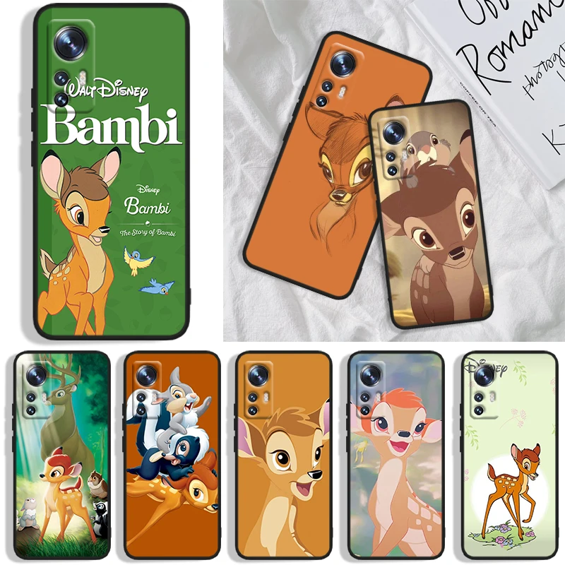 

Bambi anime Phone Case For Xiaomi Mi A1(5X) A2(6X) A3(CC9E) Play Mix 3 8 9 9T Note 10 Lite Pro SE Black luxury Soft Funda Cover
