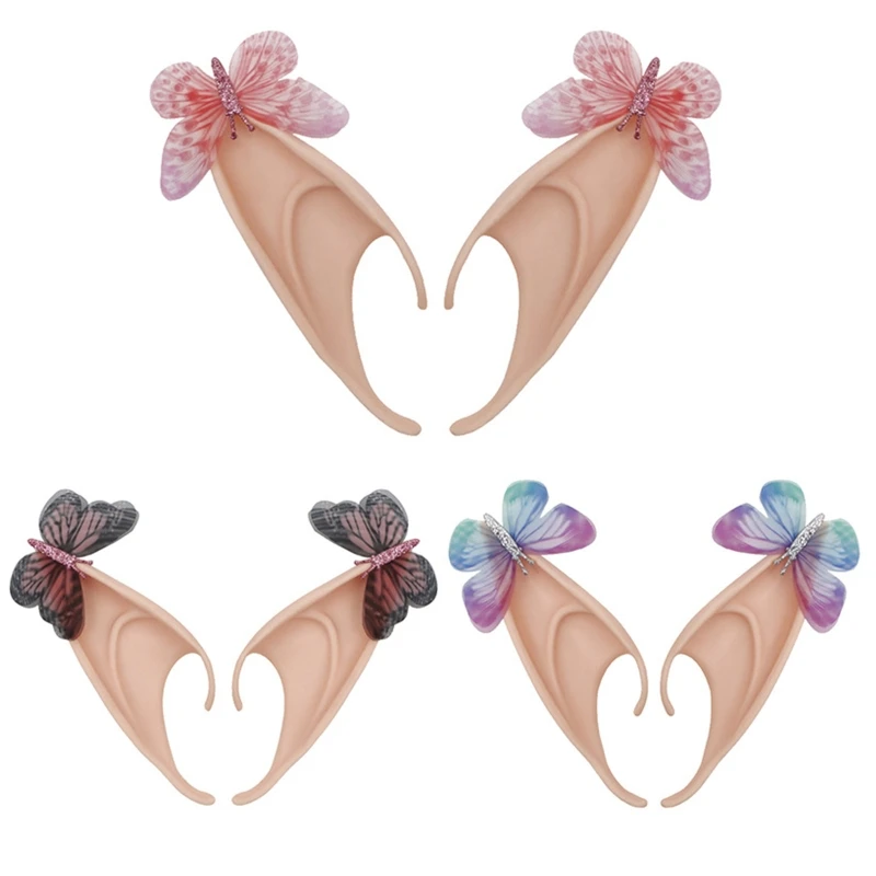 

Butterfly Elf Ears Goblin Ears Props Dress Up Fairies Cosplay Halloween Decor