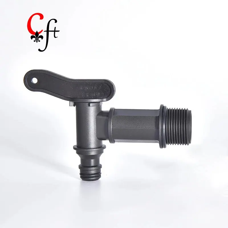 

3/4" Plastic Water Faucet Black Reusable Spigot Spout Dispenser Valve Water Crock Tap Garden Irrigation Accessories