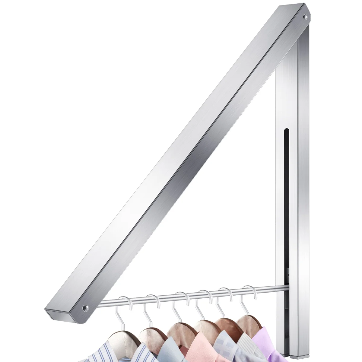 

WINOMO Alumimum Wall Adjustable Clothes Hanger Rack Bracket for Laundry Organization Closet Storage System (Silver)