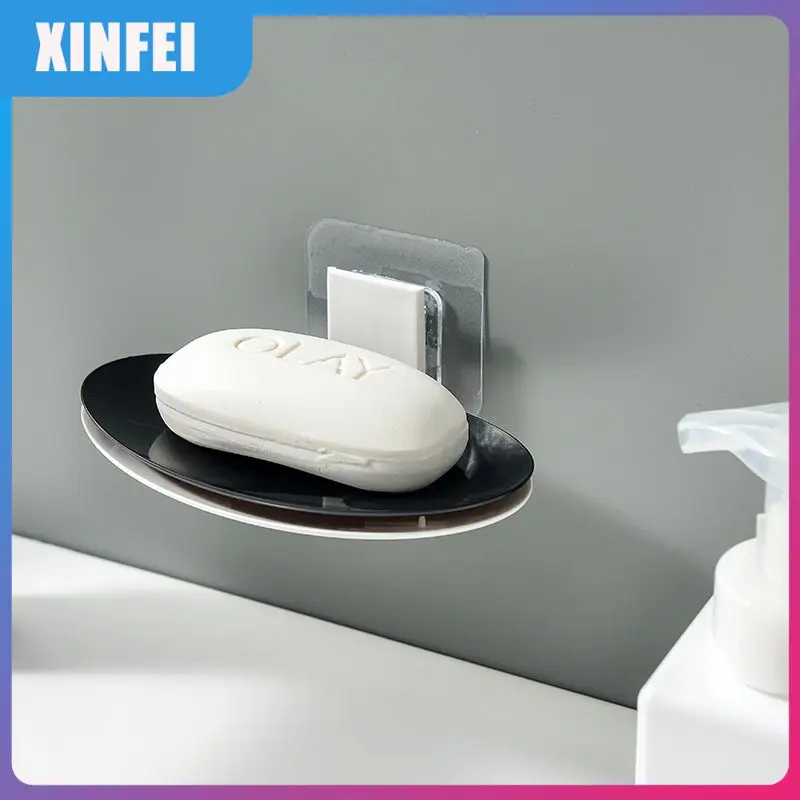 

Creative Soap Box Wall-mounted Suction Cup Soap Box Free Punch Drain Rack Simple Soap Dish For Bathroom Toilet