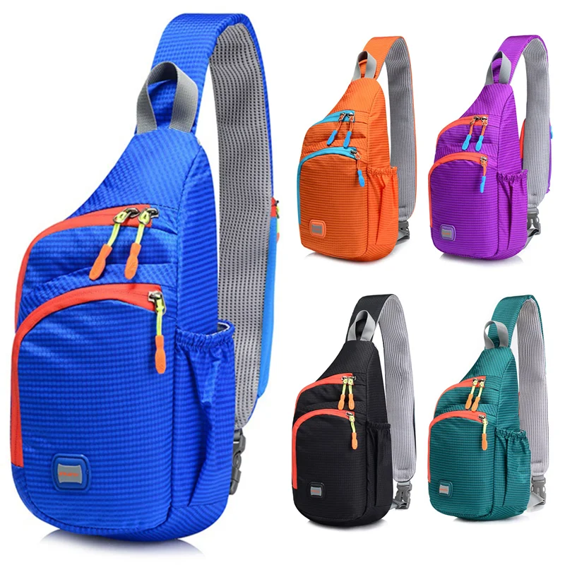 

Men Multifunctional Nylon Shoulder Bag Messenger Chest Bag Sports Sling Waterproof Crossbody Travel Pack For Male Women Female