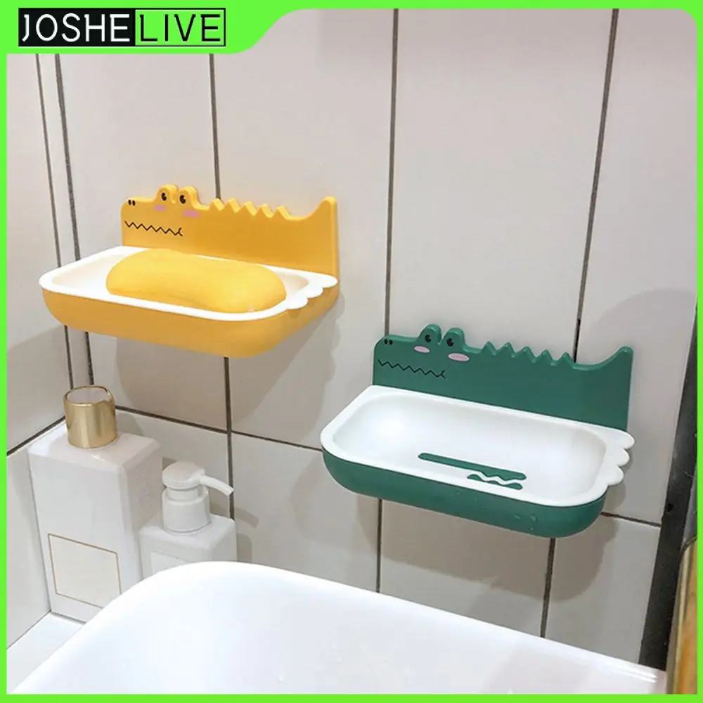 

Multifunction No Drill Modern Fashion Design Soap Box Easy To Install Soap Storage Soap Dispenser Convenient Bathroom Organizer