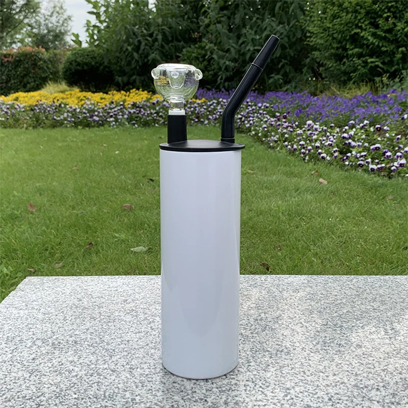 

New 20oz Straight Sublimation Fatty Tumblers With Smoking Lid Sub Hookah Mugs Stainless Steel Blank Coffee Cup Gift For Dad