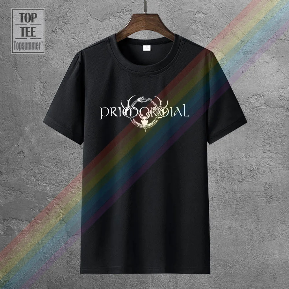 

Primordial Logo Shirt S-3Xl Official Tshirt Metal Band T-Shirt New Fashion Summer Paried T Shirts Top Tee Interesting