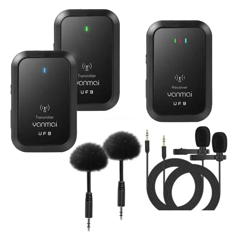 

Беспроводной петличный микрофон UF9 UHF, мини-микрофон с зажимом для трансляций, игр, телефонов, Прямая поставка