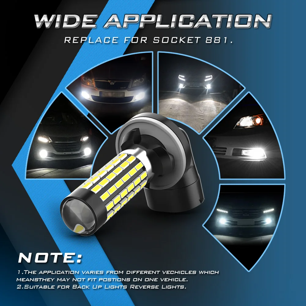 2 шт. H27W/2 фонарь для автомобиля задняя фара Hyundai Santa Fe белый 12 В